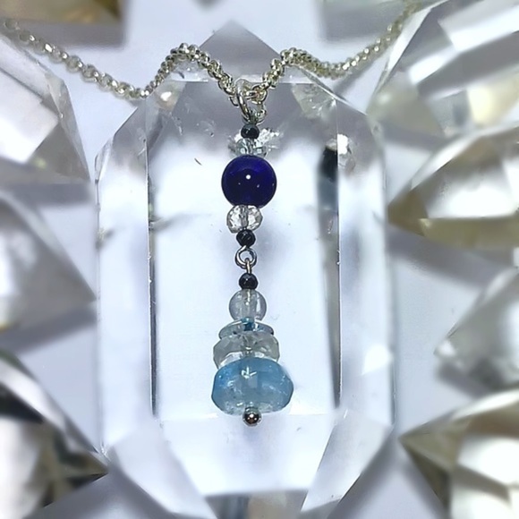 Hand Made Multi Gemstone Charm Necklace - Picture 2 of 2